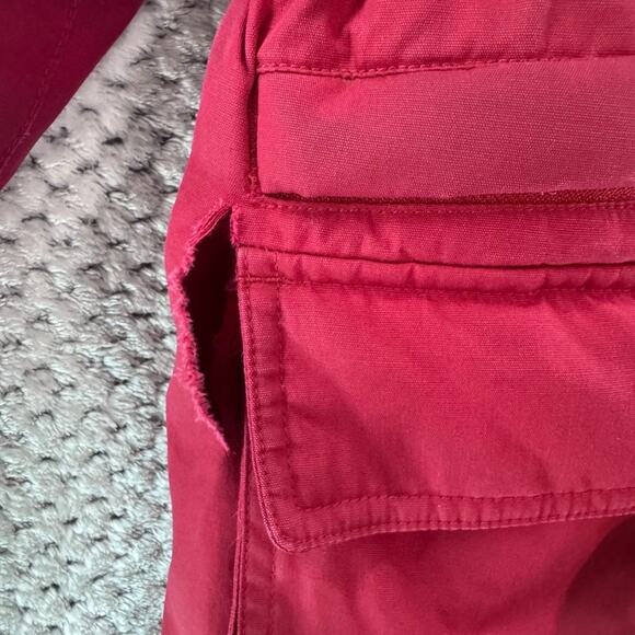Vintage J Crew Jacket Mens S Red Barn Chore Jacket Hoodie Mid Length Coat - Picture 10 of 16